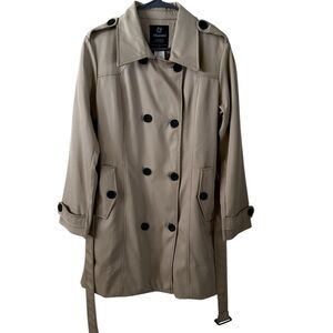 Wantdo Women’s Double-Breasted Tan Belted Trench Coat Jacket Timeless Capsule